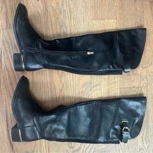 Black Leather Riding Boots